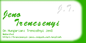 jeno trencsenyi business card